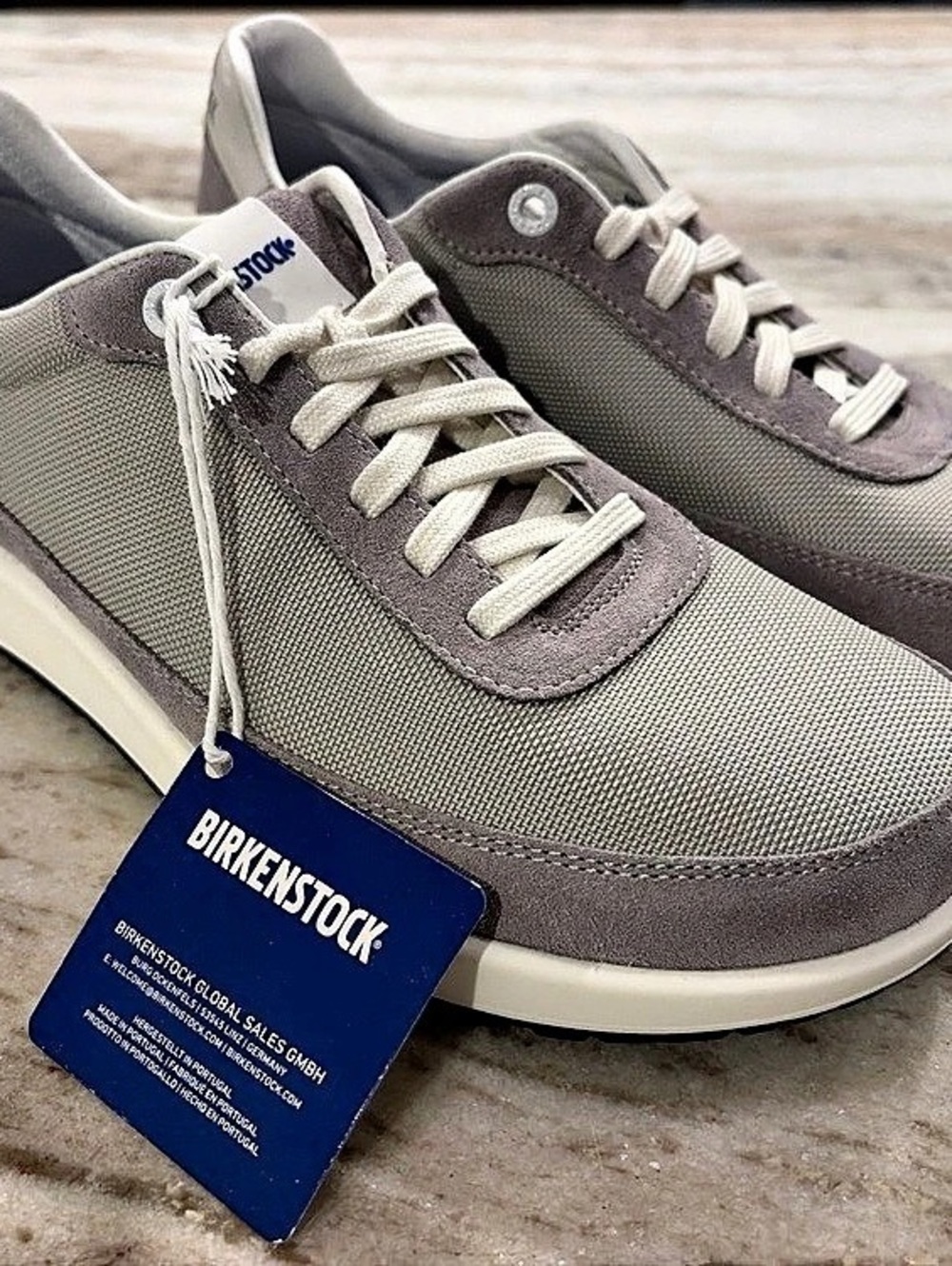 NWT Birkenstock Honnef City Leather Sneakers Whale Grey Men’s 7 / Women’s 9 $165